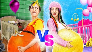 Rich vs Broke Pregnant At Baby Room Makeover Contest...Who Will Be The Champion? | Baby Doll Show