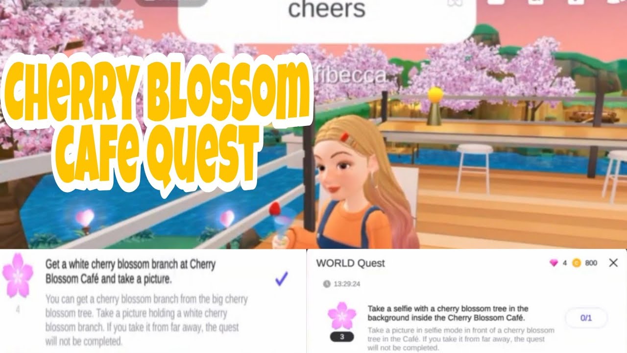 Zepeto How i finished the quest in Cherry blossom cafe? YouTube