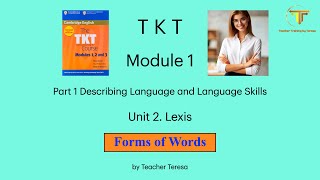 Tkt, Module 1, Unit 2 2.2. Forms Of Words