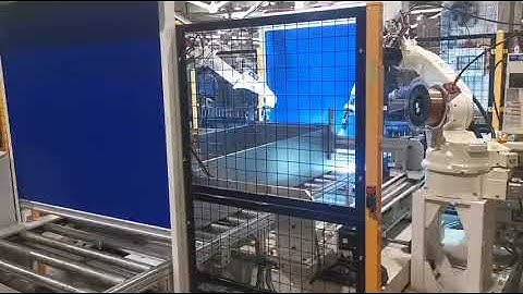 PVC fabric automatic high speed rolling doors for robot welding line and conveyor system