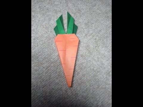 折り紙 にんじん Origami Carrot Youtube