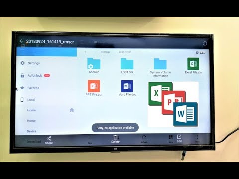 How To Open Edit Ms Word Excel Ppt File In Smart Tv Youtube