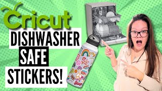 How to make dishwasher safe stickers on the Cricut! [How to make easy peel stickers for FREE!]