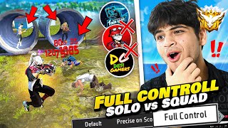 Full Control Challenge 16/75 In Solo Vs Squad 😲-Free Fire