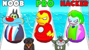 NOOB VS PRO VS HACKER IN STEALTH MASTER GAME WITH OGGY & CHOP HINDI | ROCK INDIAN GAMER OGGY GAME