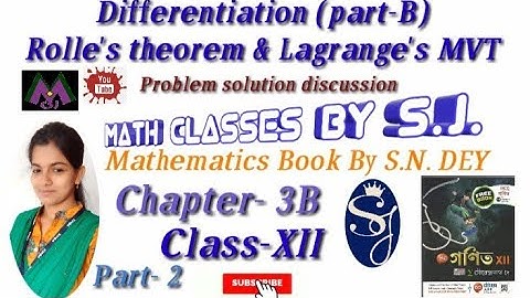 Differentiation (part-B): Rolle