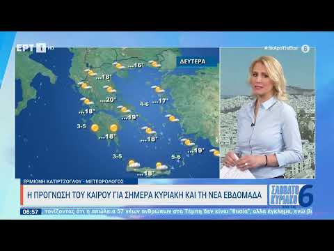 Η πρόγνωση του καιρού για σήμερα Κυριακή και τη νέα εβδομάδα | 19/03/2023 | ΕΡΤ