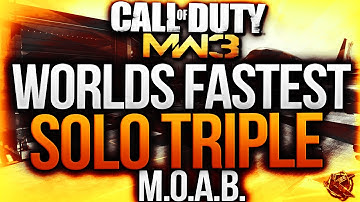MW3: WORLDS FASTEST SOLO TRIPLE MOAB! (COD MW3 FASTEST SOLO TRIPLE MOAB GAMEPLAY)