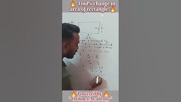 #shorts 🔥||% change in area of rectangle || 🔥 #area #rectangle #maths #percentage #subscribe