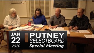 Putney Selectboard Mtg 1/22/20