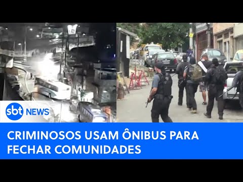 Video onibus-sao-usados-como-barreiras-em-comunidades-no-rj-sbt-newsna-tv-08-05-24