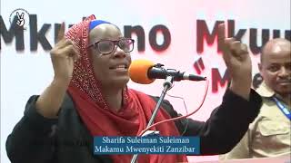 MAKAMU MWENYEKITI BARAZA LA WANAWAKE KWA UPANDE WA ZANZIBAR AKITOA NENO LA SHUKRANI