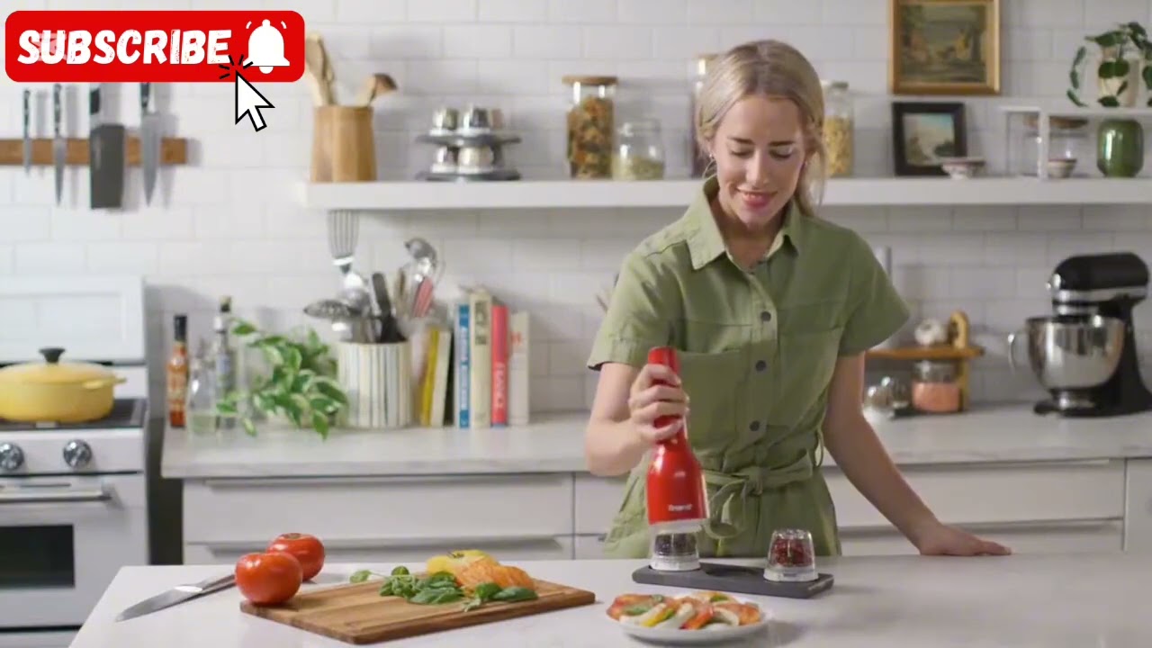 Battery Operated Salt and Pepper Grinder Set – Adjustable Coarseness, Ceramic Grinding Elements, 