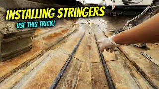 Installing Coosa Board Stringers  Boat Restoration Part 37