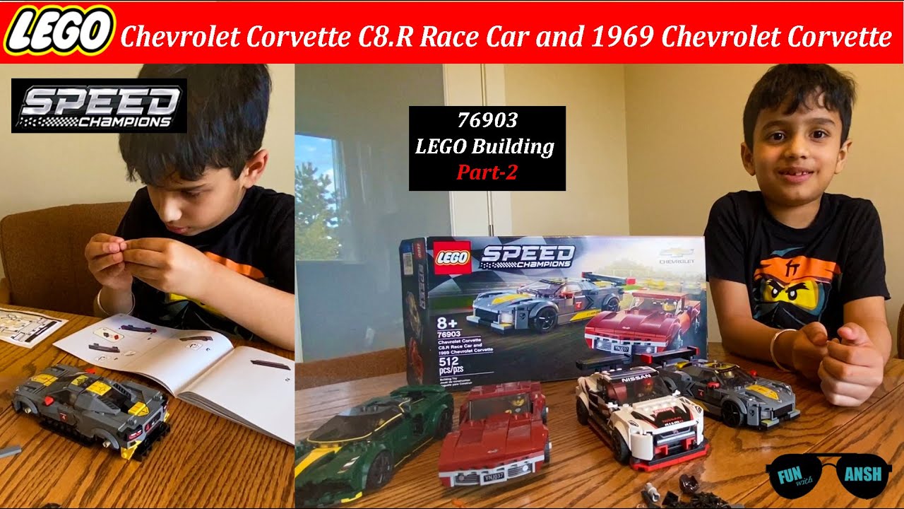 LEGO Speed Champions Chevrolet Corvette C8.R Race Car and 1969 Chevrolet  Corvette 76903 Building Toy (512 Pieces)