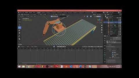 Robot arm low poly, blender