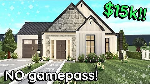 15k Modern Bloxburg *NO GAME PASS* House Build *WITH VOICE*