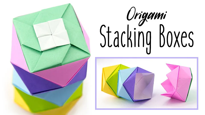 Origami Stacking Boxes Tutorial - DIY - Paper Kawaii
