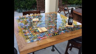 Bottle Cap table using 625 beer bottle tops!