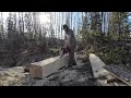 Freehand chainsaw milling  timed cut