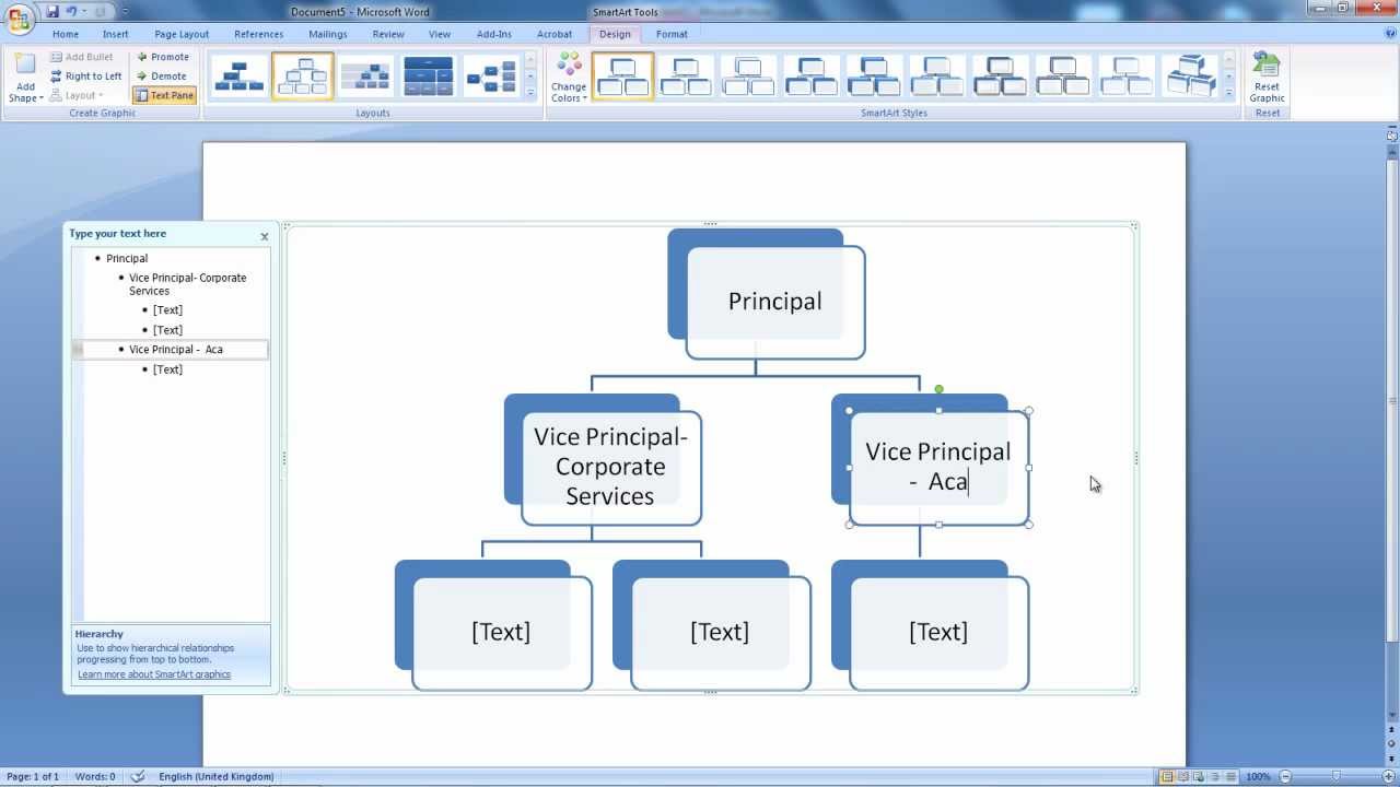 How To Make Hierarchy Chart In Excel