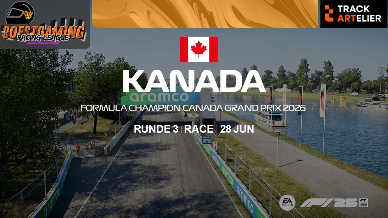 Soestgaming Racing League Champions | Season 5 | Rennen 3 | Kanada | powered by TrackArtelier