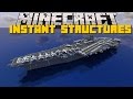 Minecraft INSTANT STRUCTURES MOD Ep.3!! HUGE SPACESHIPS!!