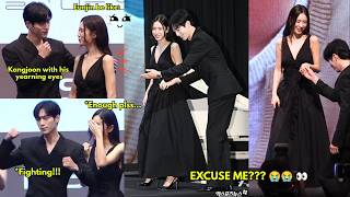 Seo Kangjun and Aram’s antics had Ahn Eunjin feeling embarrassed during presscon😂