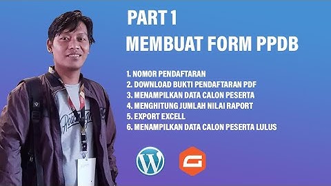 Cara membuat formulir pendaftaran di wordpress