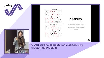 Claudia Hernandez - CS101 Intro to Computational Complexity: The Sorting Problem - jsday 2017
