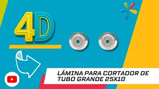 Um 4D de Lâmina para Cortador de Tubo Grande 25x10 Kit com 2 Unidades CT-532B