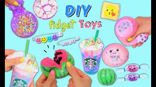 7 DIY FIDGET TOYS IDEAS - Clay Cracking ASMR, Anti-stress Balloons, POP IT at Home, Satisfying Slime