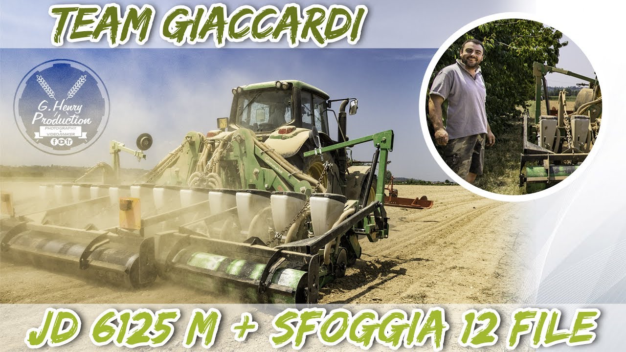 John Deere 6125M +  Sfoggia 12 file | Semina Soia Team Giaccardi [Product Video]