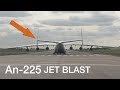 Massive AN-225 Antonov 4 minutes warm up before takeoff