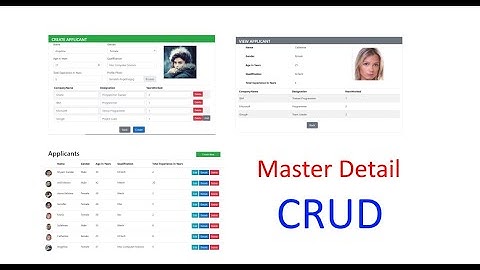 Master Detail Crud using ASP.NET 5 EF CORE CodeFirst