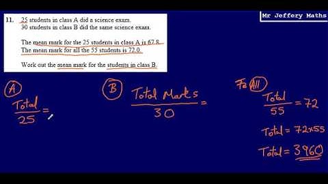 11. Mean problem solving (GCSE Maths - Edexcel Practice Tests Set 3 - 2H)