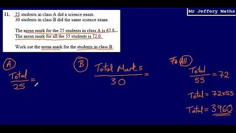 11. Mean problem solving (GCSE Maths - Edexcel Practice Tests Set 3 - 2H)
