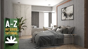 A to Z  3Ds Max Interior Tutorial Modeling Design | Vray Render