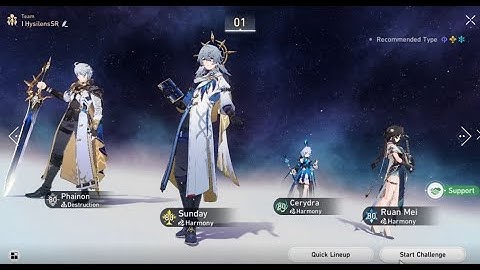 V3 Phainon E2S1 with Cerydra E1S1 Sunday E0S1 Ruan Mei E2S1  |  3.5 MOC Lygus