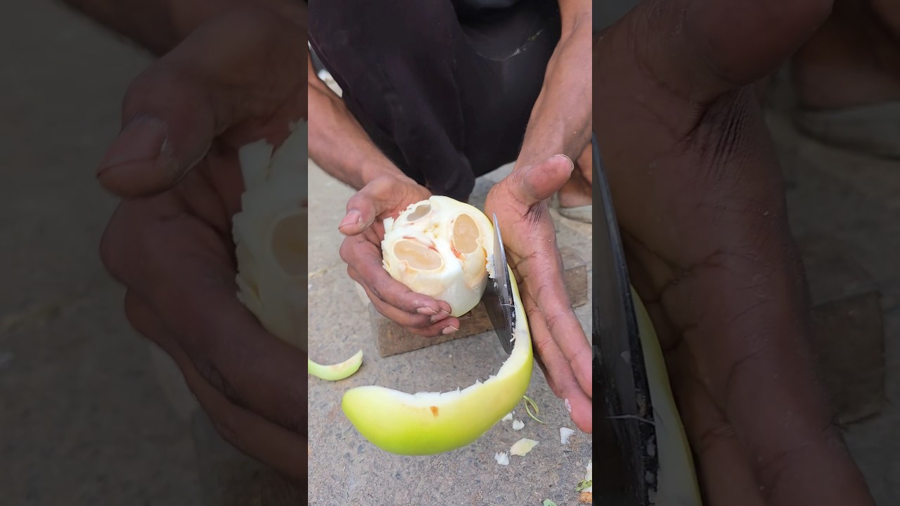 Amazing Ice Apple Cutting Skills