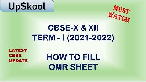 How to fill Official OMR sheet for CBSE Term-1(2021-22) Boards Examination | Class 10th and 12th