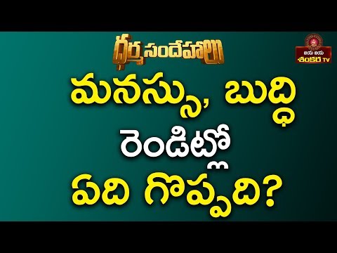 మనసు గొప్పా, బుద్ధి గొప్పా ? || ధర్మసందేహాలు || జయ జయ శంకర ||