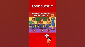 Who is Cheating on the Test 🤔? #riddle #find #brainteasers #shorts #genius #challenge #mindset #quiz