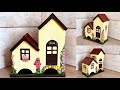 DIY MINIATURE HOUSE FROM CARDBOARD || Home Crafts