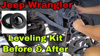 Jeep Wrangler JK/JKU leveling kit (before & after) 0718