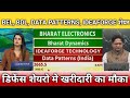 Bel, bdl, Mazagon dock, hal, Data patterns, Ideaforge share latest news, anelysis, target 