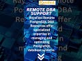 RayaFeel Remote DBA - Expertise in managing and optimizing PostgreSQL database systems...!!