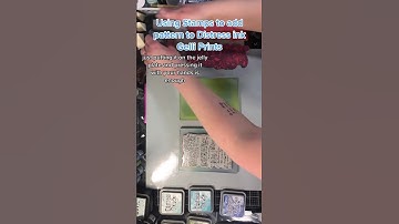 How to add pattern to Distress ink Gelli Prints #shorts #gelliprinting #distressink