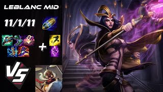 MID LeBlanc vs Corki - EU Challenger Patch 14.11