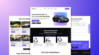 Responsive Car Rental Website Using HTML CSS & JavaScript